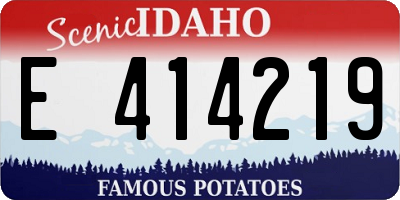 ID license plate E414219