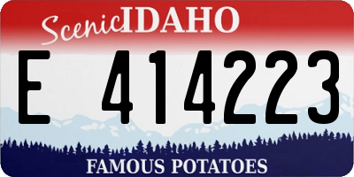 ID license plate E414223
