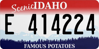ID license plate E414224
