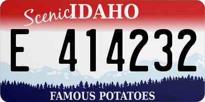 ID license plate E414232