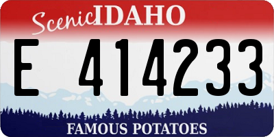 ID license plate E414233