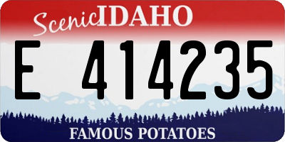 ID license plate E414235