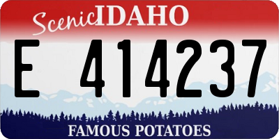 ID license plate E414237