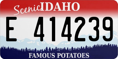 ID license plate E414239