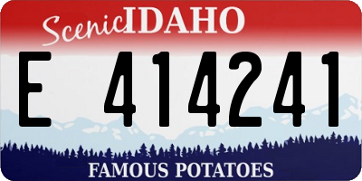 ID license plate E414241