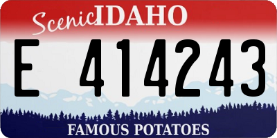 ID license plate E414243