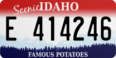 ID license plate E414246