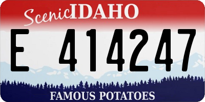 ID license plate E414247