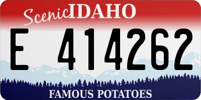 ID license plate E414262
