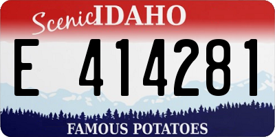 ID license plate E414281