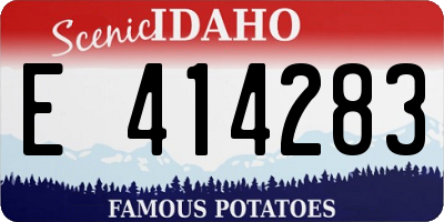 ID license plate E414283