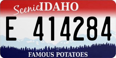 ID license plate E414284