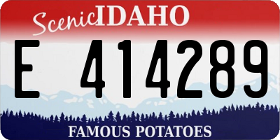 ID license plate E414289