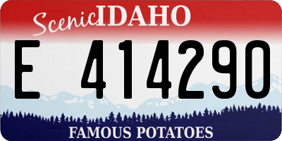 ID license plate E414290