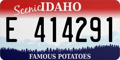 ID license plate E414291