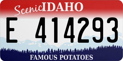 ID license plate E414293