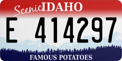 ID license plate E414297