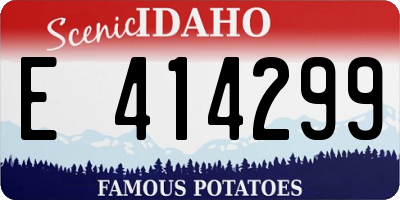 ID license plate E414299
