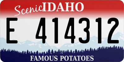 ID license plate E414312