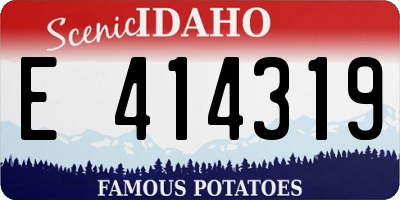 ID license plate E414319