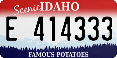 ID license plate E414333