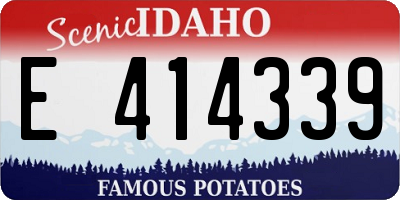 ID license plate E414339