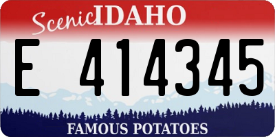 ID license plate E414345