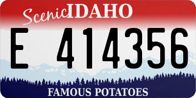 ID license plate E414356
