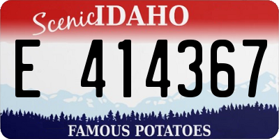 ID license plate E414367