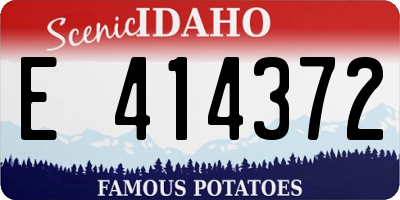 ID license plate E414372