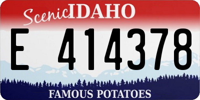 ID license plate E414378
