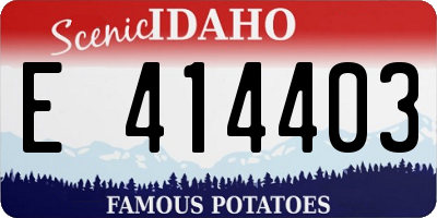 ID license plate E414403