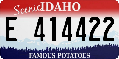 ID license plate E414422