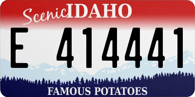 ID license plate E414441