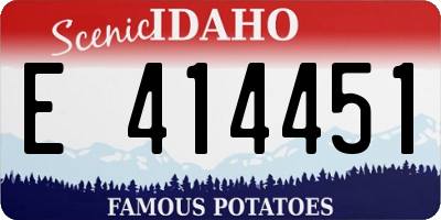 ID license plate E414451