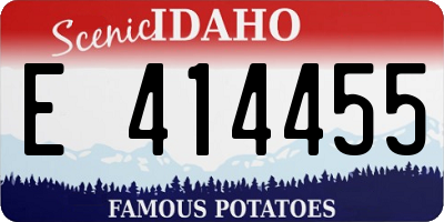 ID license plate E414455