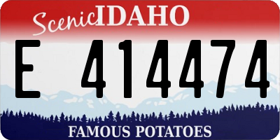 ID license plate E414474