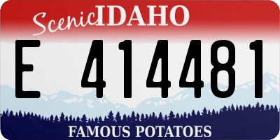ID license plate E414481