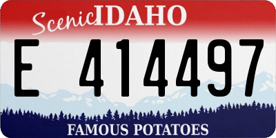 ID license plate E414497