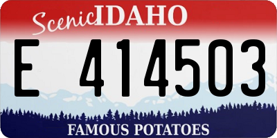 ID license plate E414503