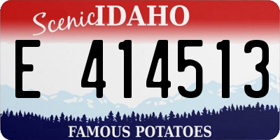 ID license plate E414513