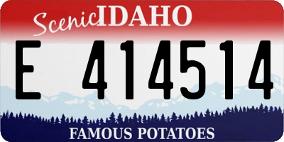 ID license plate E414514
