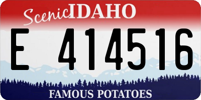 ID license plate E414516
