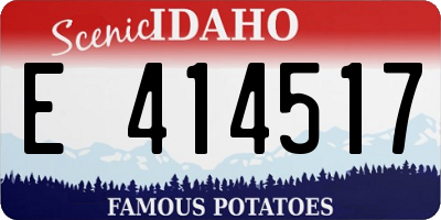 ID license plate E414517