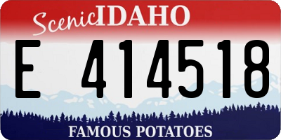 ID license plate E414518