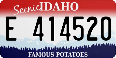 ID license plate E414520