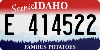ID license plate E414522