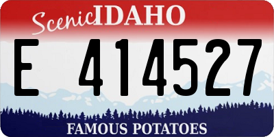 ID license plate E414527