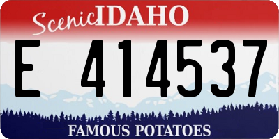 ID license plate E414537