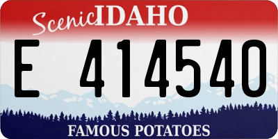 ID license plate E414540